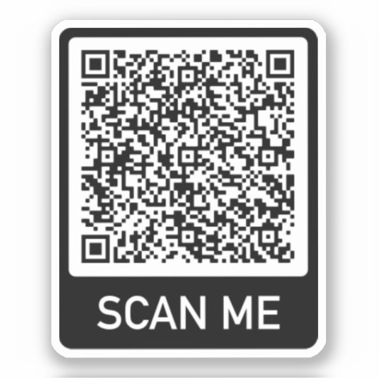 Votre Sticker promotionnel Scan Me Code QR Info (Recto)