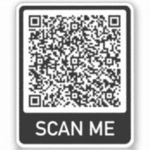 Votre Sticker Scan Me Code QR Message Surprise Cad (Recto)