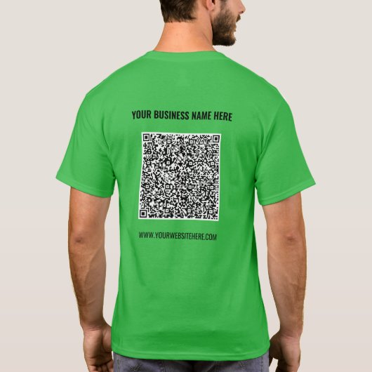 Votre T-shirt Code QR de conception Exemple de tex (Dos)