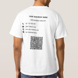 Votre T-Shirt d'affaires QR Code Scan et texte per