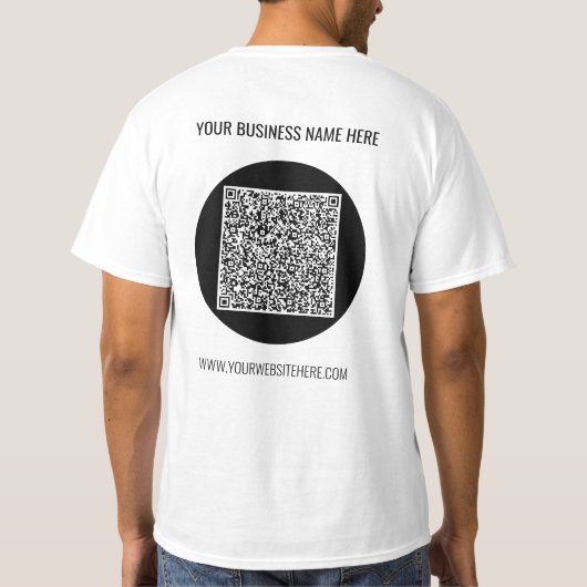 Votre T-Shirt d'affaires QR Code Scan et texte per (Dos)