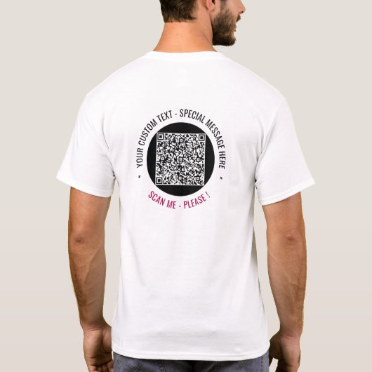 Votre T-Shirt de numérisation de code QR et de tex (Dos)