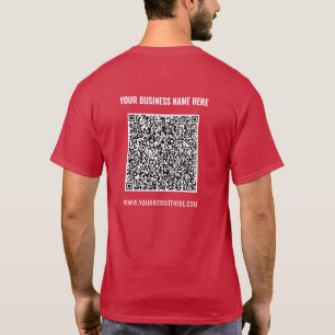 Votre T-shirt d'entreprise avec code QR et texte p