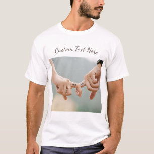 Votre T-shirt photo romantique avec texte personna