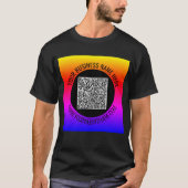 Votre T-shirt professionnel Code QR Exemple de tex (Devant)