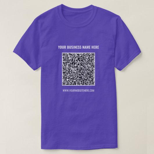 Votre T-shirt professionnel Code QR Exemple de tex (Design devant)