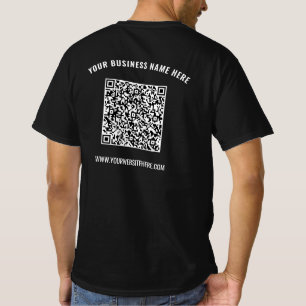 Votre T-shirt professionnel de code QR avec texte