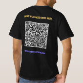 Votre T-shirt professionnel QR Code et texte perso (Dos)