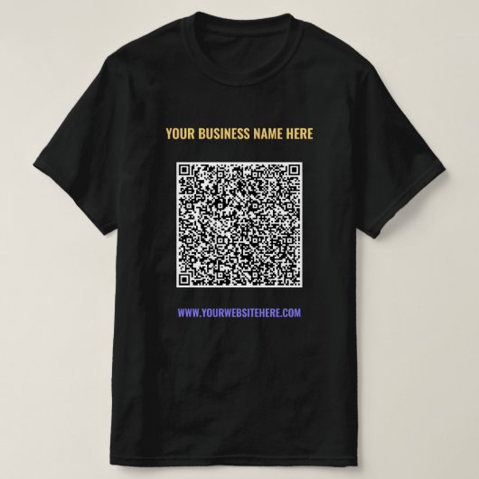 Votre T-shirt professionnel QR Code et texte perso (Design devant)