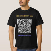 Votre T-shirt professionnel QR Code et texte perso (Devant)