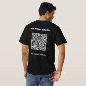 Votre T-shirt professionnel QR Code et texte perso (Dos entier)