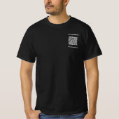 Votre T-shirt professionnel QR Code et texte perso (Devant)