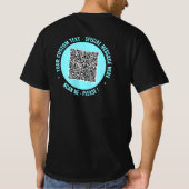 Votre T-shirt QR Code avec texte et couleurs perso (Dos)