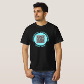 Votre T-shirt QR Code avec texte et couleurs perso (Devant entier)
