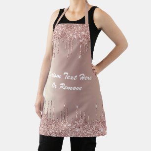 Votre tablier texte - Parties scintillant Rose Gol