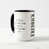 Votre tasse avec votre nom (Devant gauche)