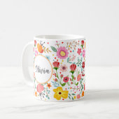 Votre tasse d'élégance florale personnalisée (Devant gauche)