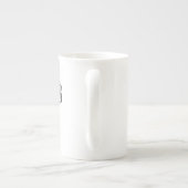Votre texte blanc os Chine Mug Monogram Modèle (Dos)
