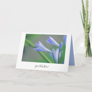 Votre texte Carte de vœux Fleurs bleues magnifique