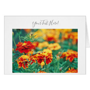 Votre texte Carte de vœux Fleurs de souci magnifiq