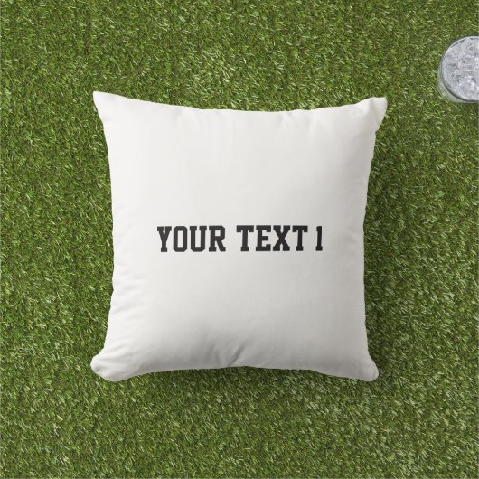 Votre texte Créez votre nom Coussin doux décoratif (Herbe)