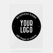 Votre texte et votre logo téléchargé | Noir et bla (Recto)