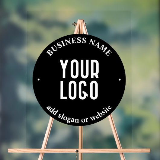 Votre texte et votre logo téléchargé | Noir et bla (Neutre)