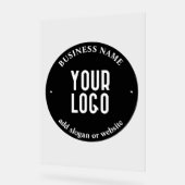 Votre texte et votre logo téléchargé | Noir et bla (Angle)