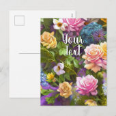 Votre texte Modèle de fleurs mixtes 9 fleurs (Devant / Derrière)