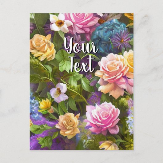 Votre texte Modèle de fleurs mixtes 9 fleurs (Devant)