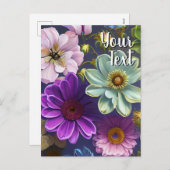 Votre texte personnalisé Fleurs mixtes 13 Modèle (Devant / Derrière)