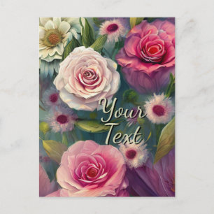 Votre texte personnalisé Fleurs mixtes 17 modèle