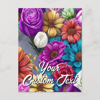 Votre texte personnalisé Fleurs mixtes 24 Modèle