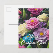 Votre texte personnalisé Fleurs mixtes 30 Modèle (Devant / Derrière)