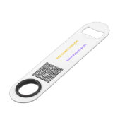 Votre texte personnalisé pour le code QR Bar Key C (Devant angulaire)