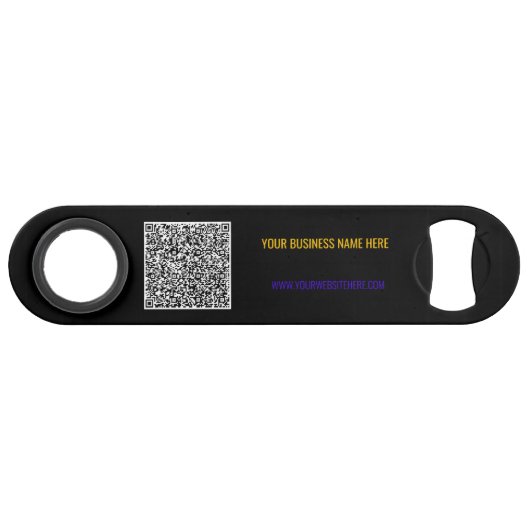 Votre texte personnalisé pour le code QR Bar Key C (Dos Horizontal)