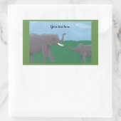Votre texte, Stickers Eléphant, Mère et Enfant (Sac)