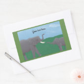 Votre texte, Stickers Eléphant, Mère et Enfant (Enveloppe)