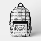 Votre texte sur sacs à dos de notes de musique per (Recto)