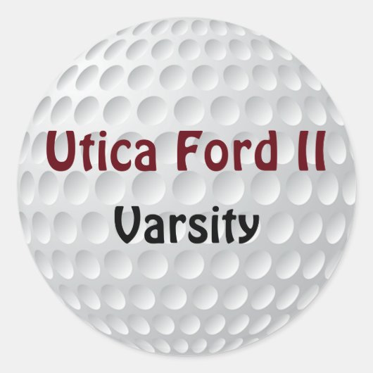 Votre texte sur Stickers Ball Round Golf (Devant)