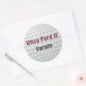 Votre texte sur Stickers Ball Round Golf (Enveloppe)