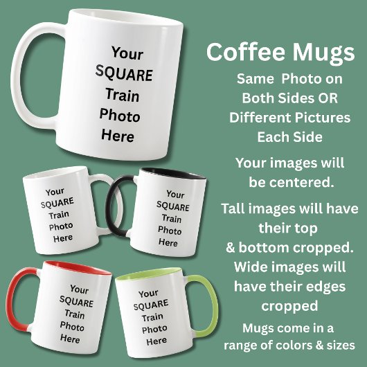 Votre train Photo Mug 1 ou 2 photos