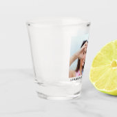 VOTRE verre à liqueur de photo et de textes (Gauche)