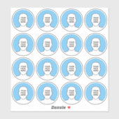 Votre visage dans l'ensemble de stickers Cercle (Feuille)