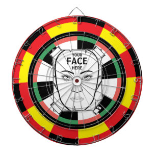 Votre visage ici Cible de fléchettes