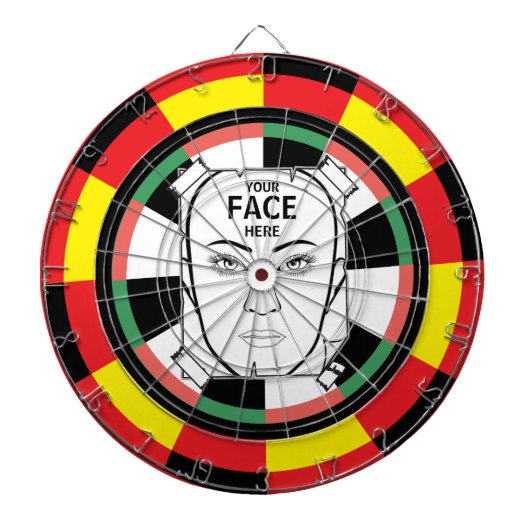 Votre visage ici Cible de fléchettes (Devant)