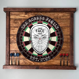 Votre visage ici Cible de fléchettes