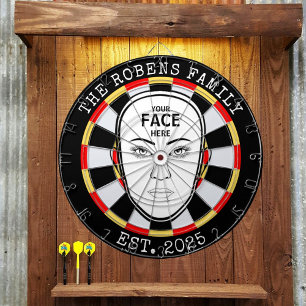 Votre visage ici Cible de fléchettes