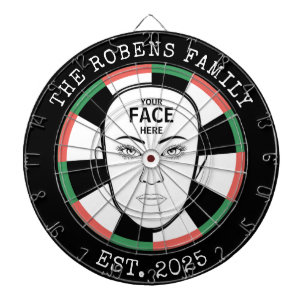 Votre visage ici Cible de fléchettes