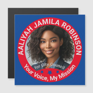 Votre voix Ma mission Campagne photo Carte magnéti